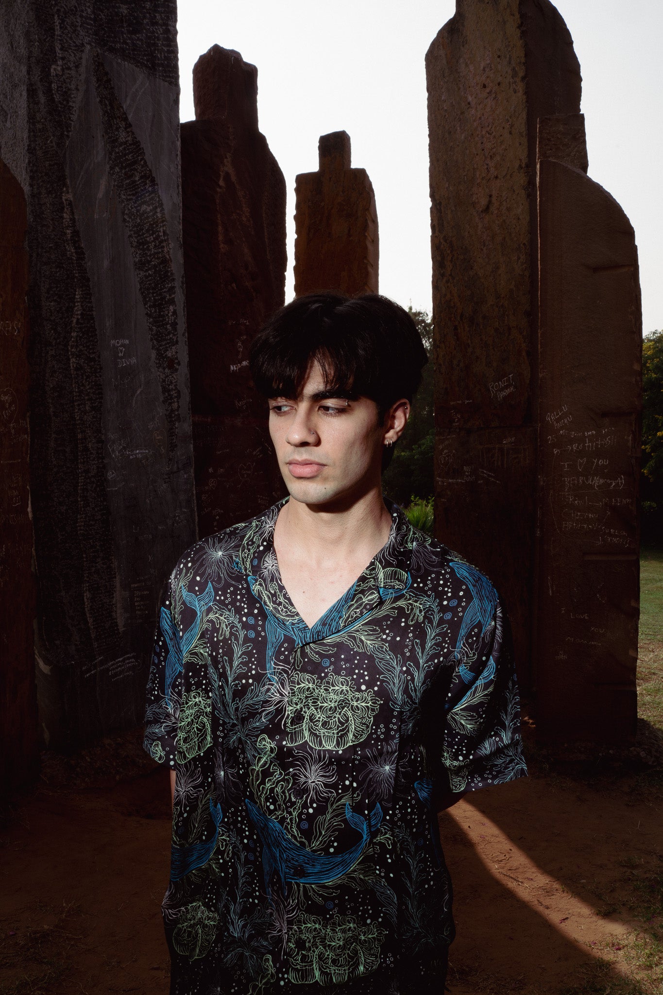 Seawhale Black Pastel Oversize Shirt