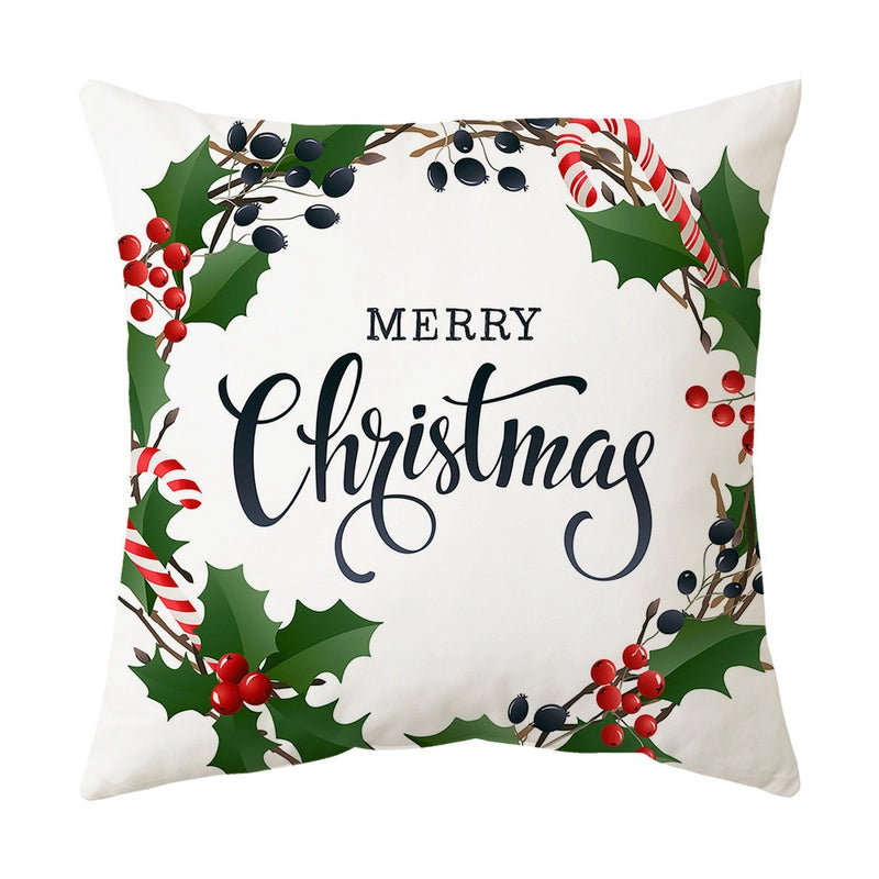 Fashion Christmas Tree Santa Claus Elk Polyester Pillow Cases