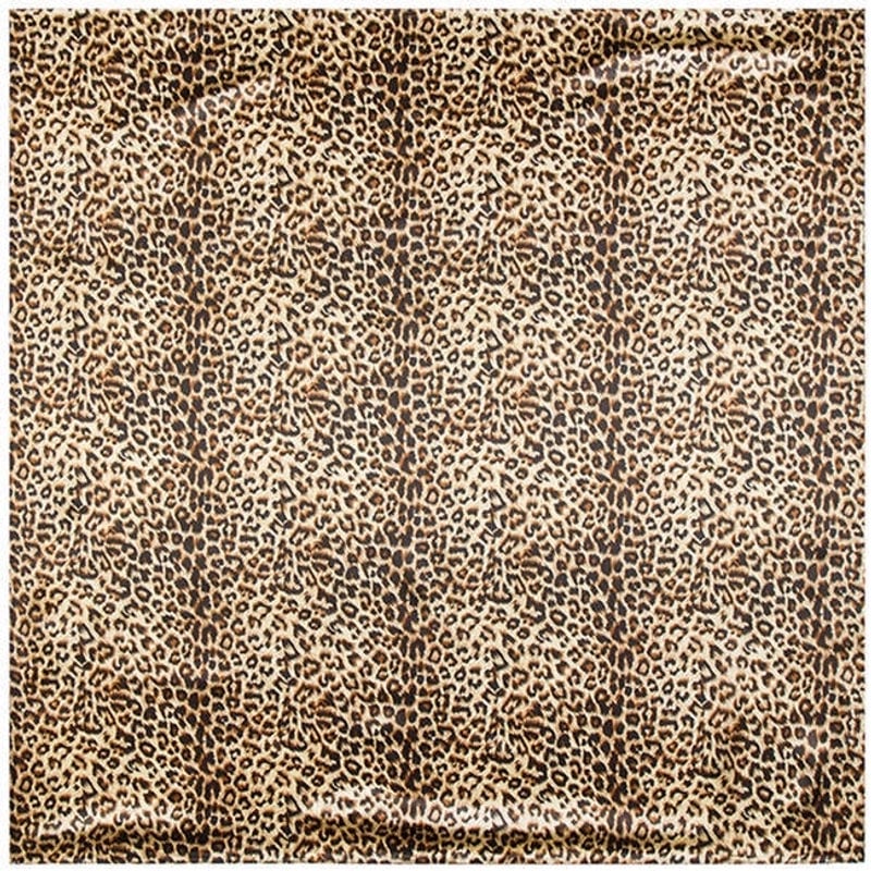 Women's Streetwear Leopard Satin Crochet Lace Silk Scarf