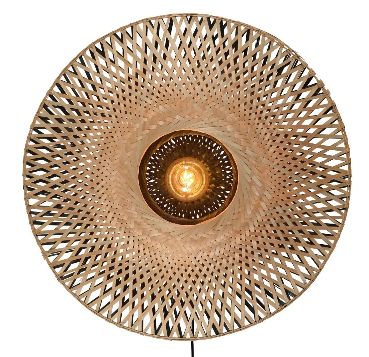 Rustic Wall-Mounted Woven Light with Natural Design