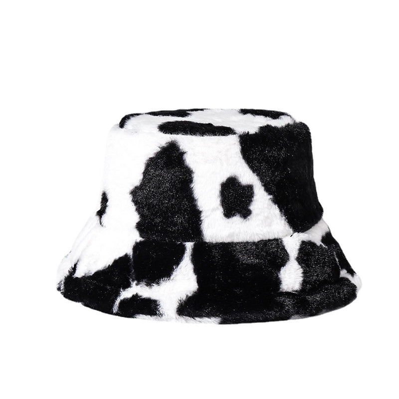 Unisex Vintage Style Cow Pattern Big Eaves Bucket Hat