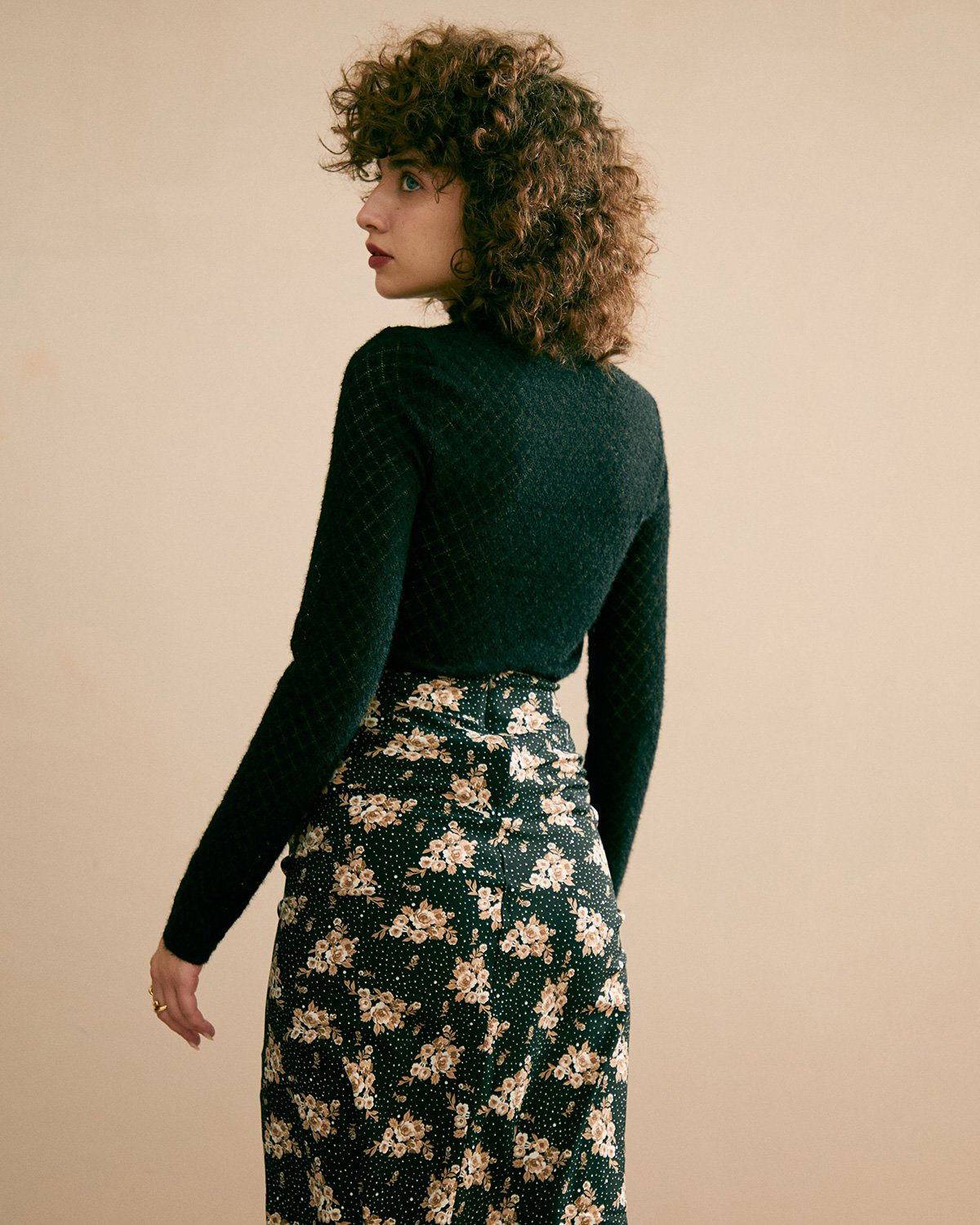 The Floral See-Through Knitwear