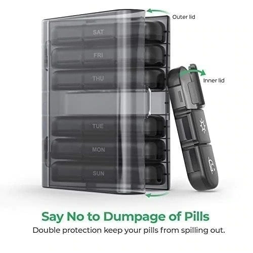 (🔥 Summer Hot Sale - Save 47% OFF) 21 Grid Black Pill Box Sorting Box. Buy 2 Free Shipping