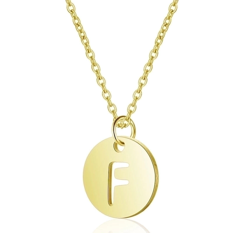 Minimalist Letter Stainless Steel Titanium Steel Plating Chain Gold Plated Pendant Necklace