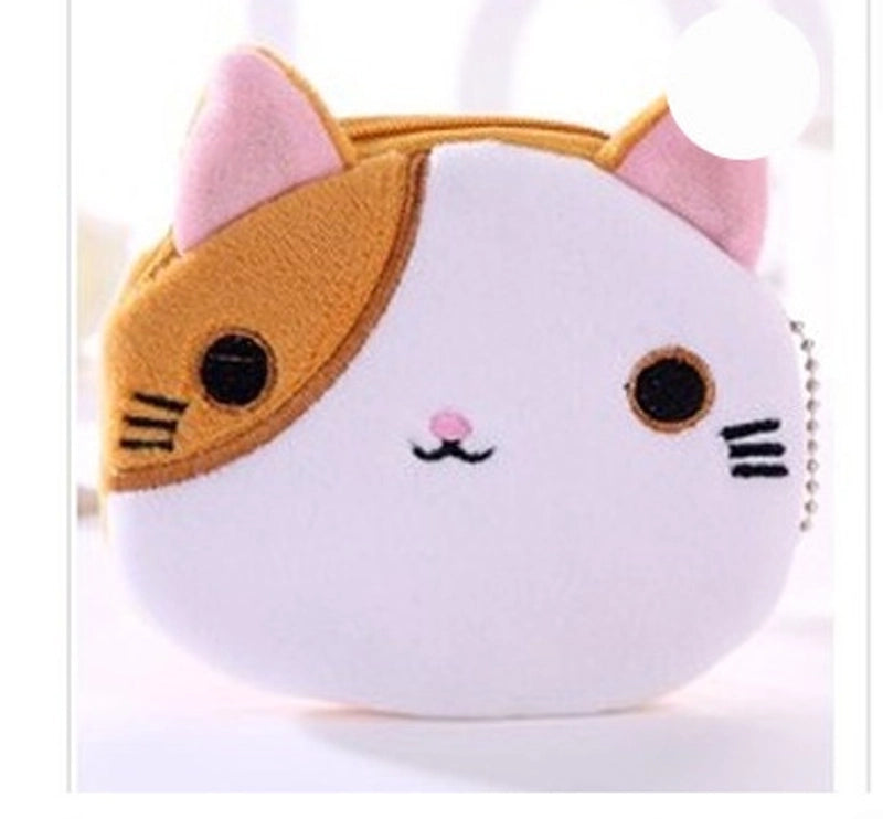 Women's Cat Plush Zipper Coin Purses