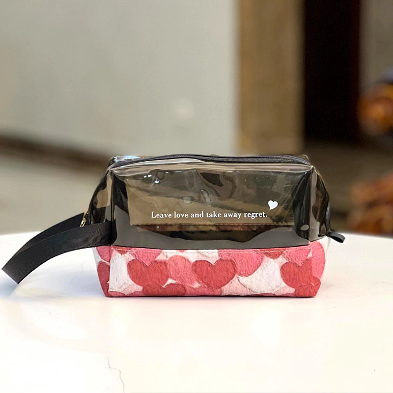 Translucent Portable Waterproof Cosmetic Bag Toiletry Bag Portable Cosmetic Bag Hand Bag For Women