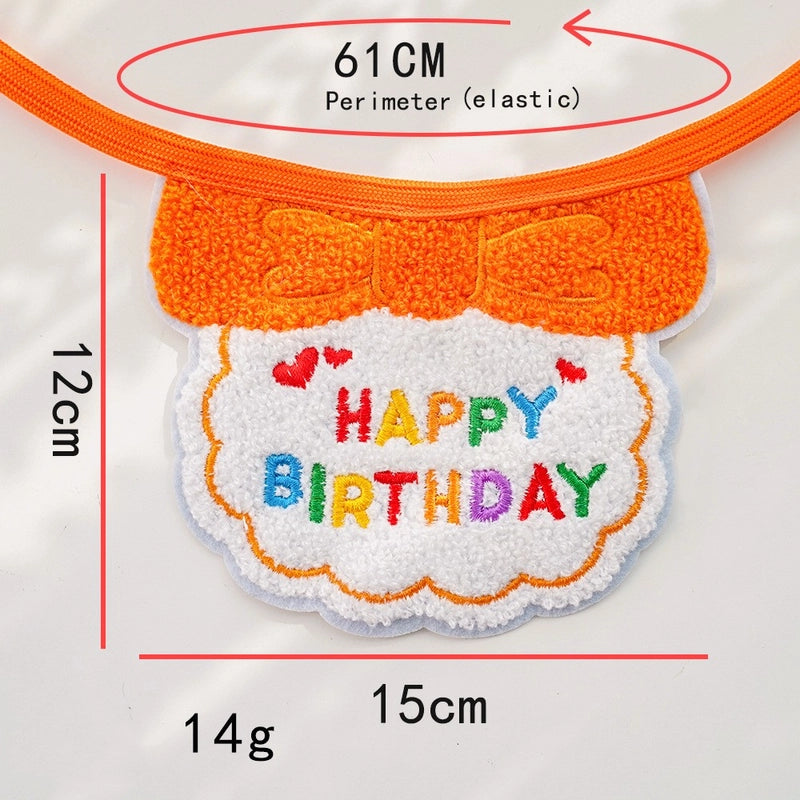 Cute Polyester Letter Pet Saliva Towel Pet Hat