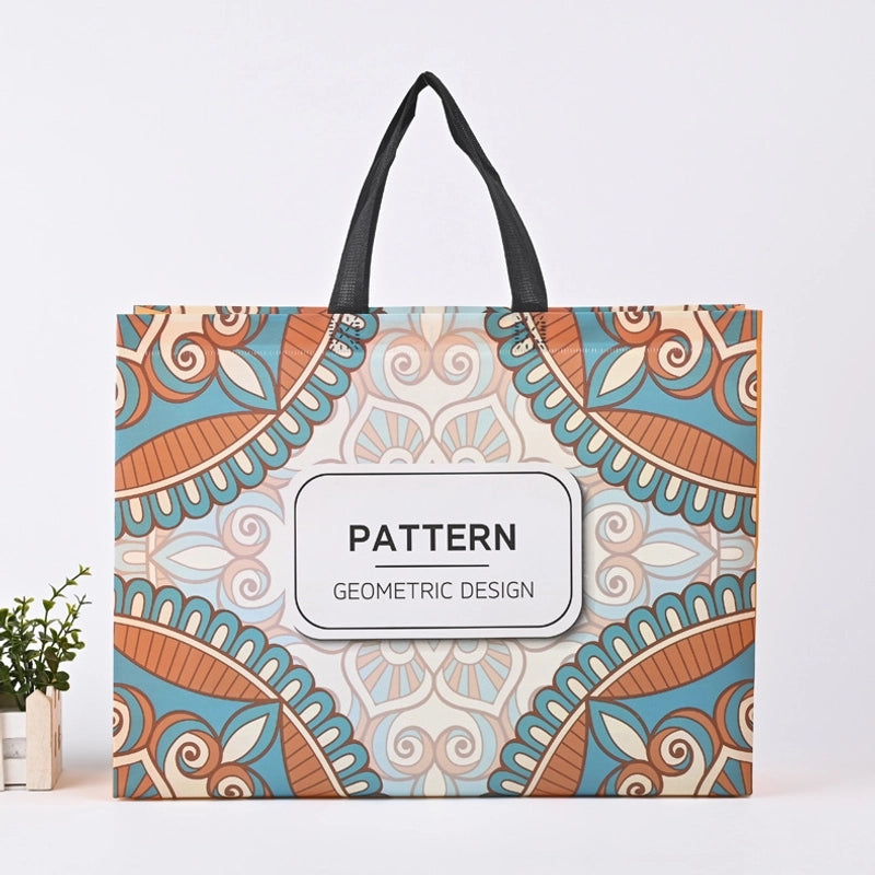 In Stock Hot-pressed Non-woven Clothing Bag Smile Face Facial Expression Bag Color Printing Children's Clothing Bag Advertising Handbag Printing LO