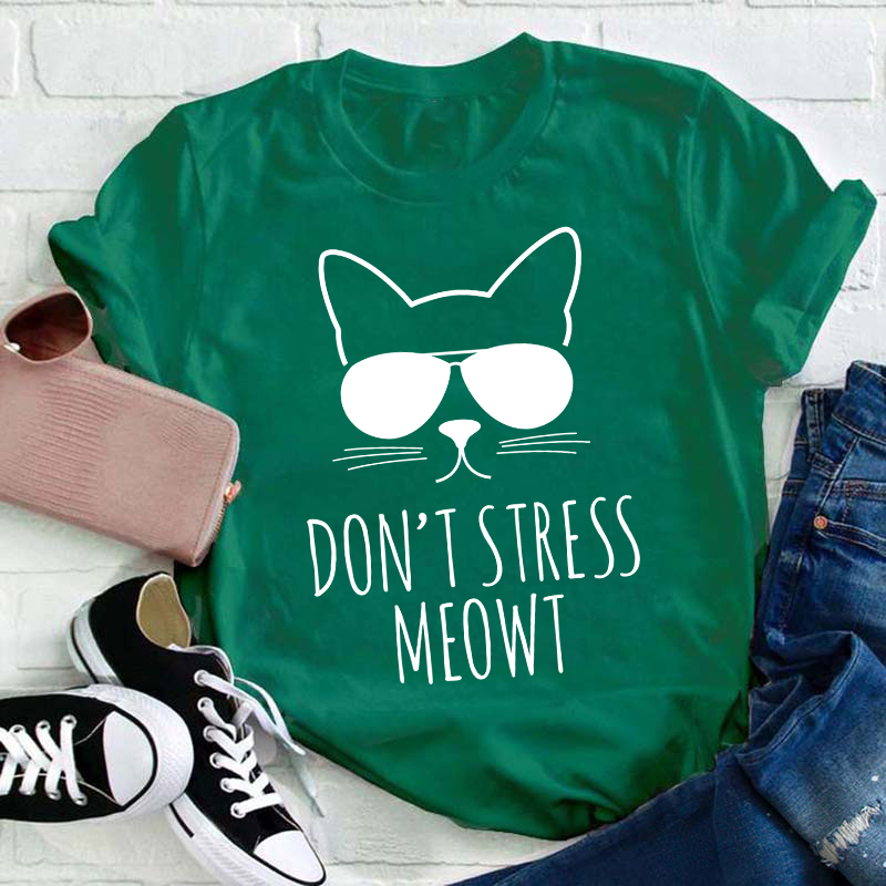 Don't Stress Meowt Teacher T-Shirt