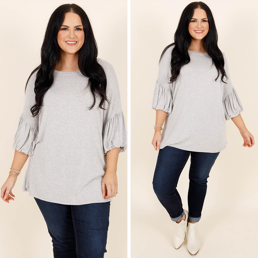 Simplicity And Grace Top. Gray