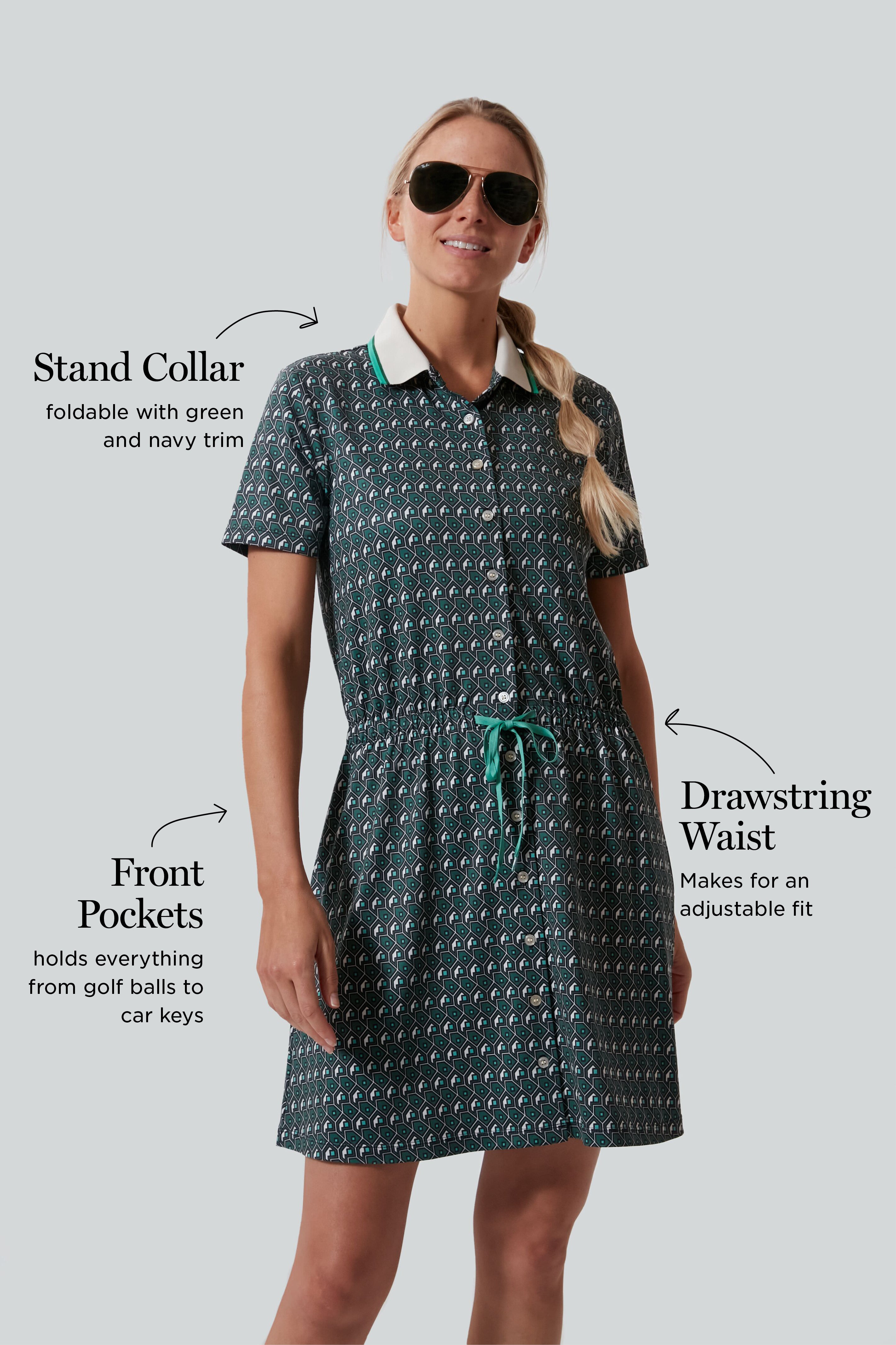 Carraway Fairway Short Sleeve Alcott Golf Dress