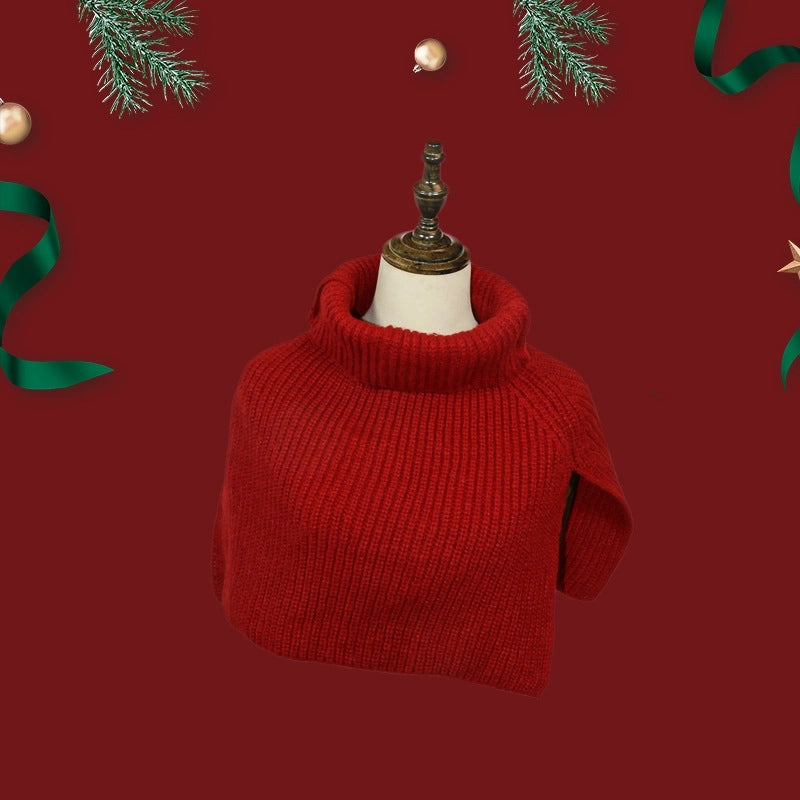 Women's Casual IG Style Lattice Solid Color Elk Knit Scarf Hat Beanie Hat