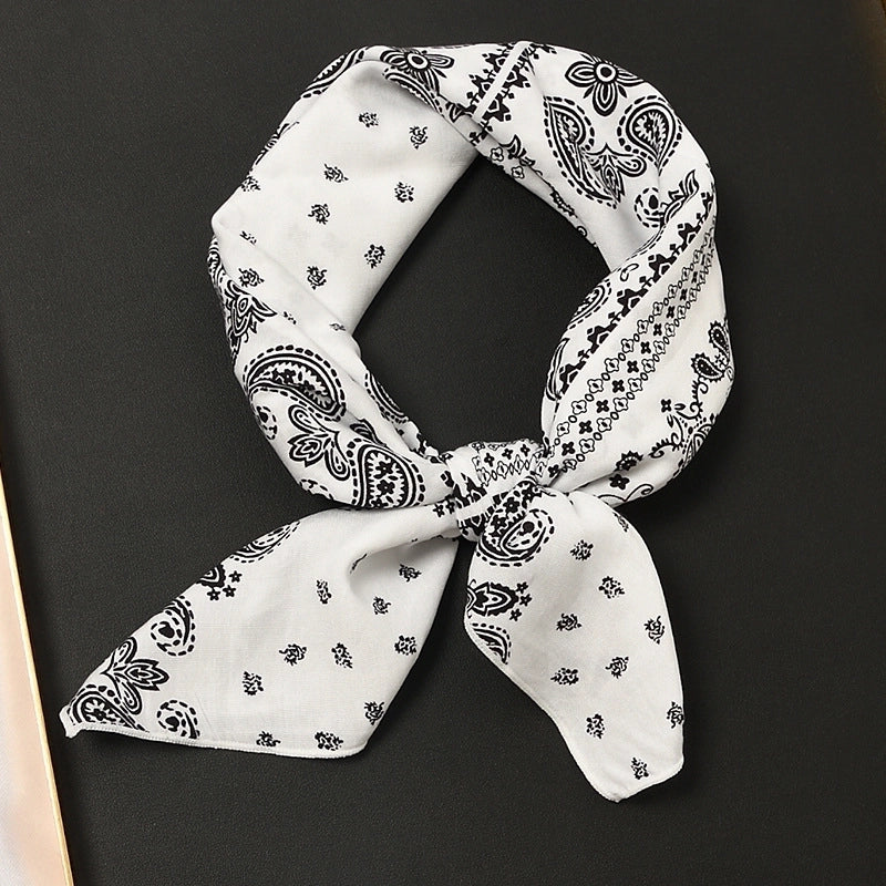 Women's Sweet Flower Cotton Silk Scarf