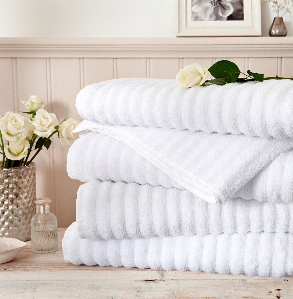 Mont Blanc Zero Twist 100% cotton 550gsm Ribbed Towels