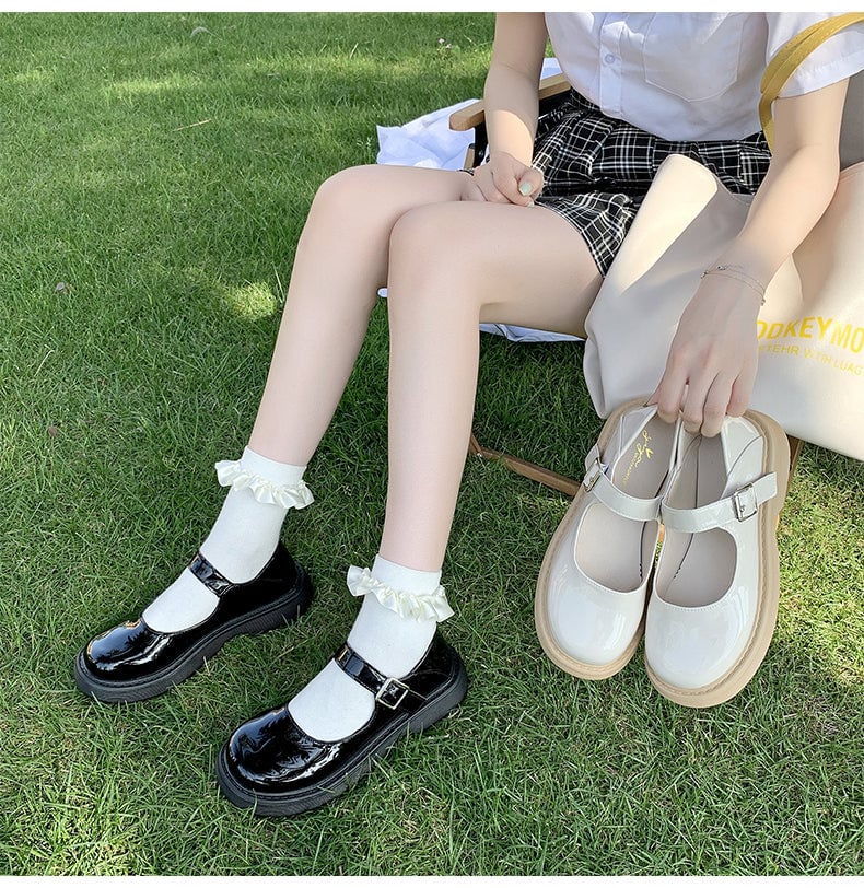 Mary Jane leather shoes  KF82842