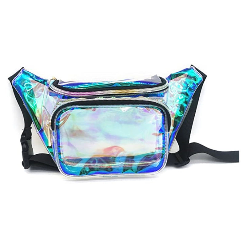 Streetwear Solid Color Transparent Zipper Fanny Pack