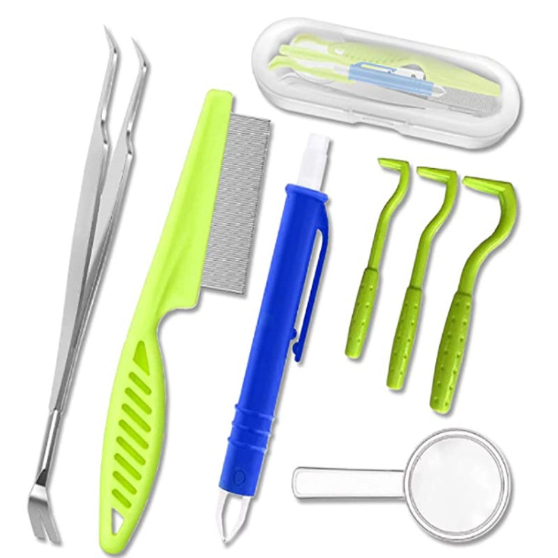 Pet Cleaning And Scratching Device Combination Suit Dog Anti-lice And Scratching Device Pet Anti-tick Hook Flea Clip