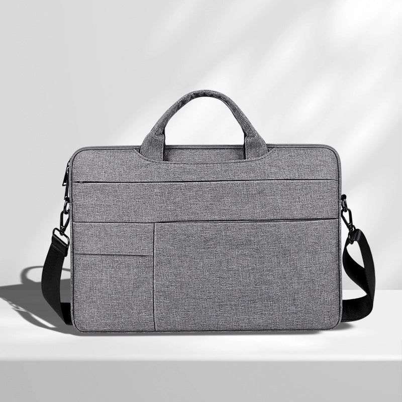 Unisex Oxford Cloth Solid Color Basic Classic Style Square Zipper Laptop Bag