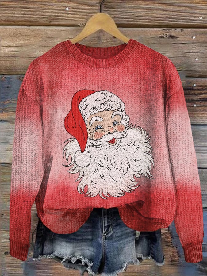 Women's Santa Claus Print Casual Sweater