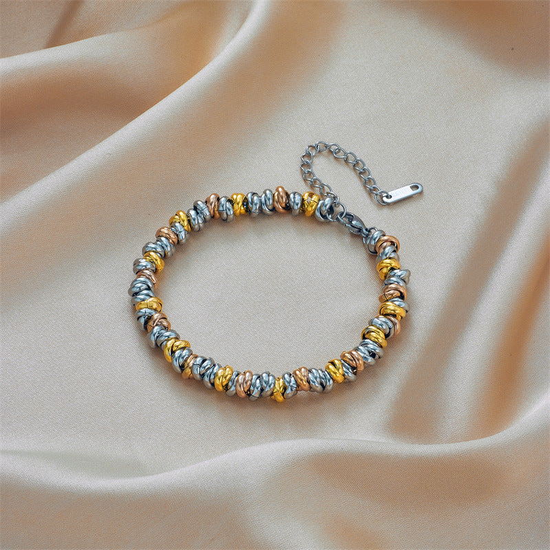 Women Circle Titanium Steel Electroplating Bracelets