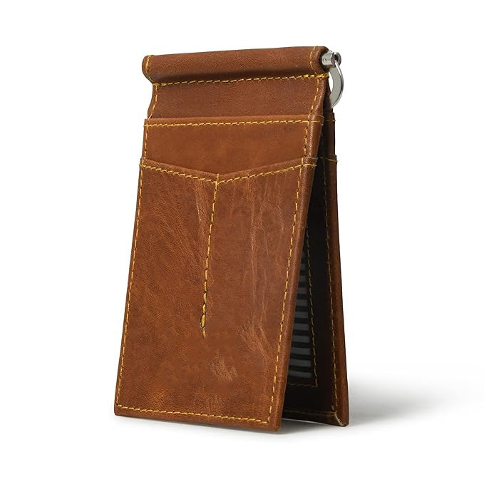 Money Clipper- Tan Brown