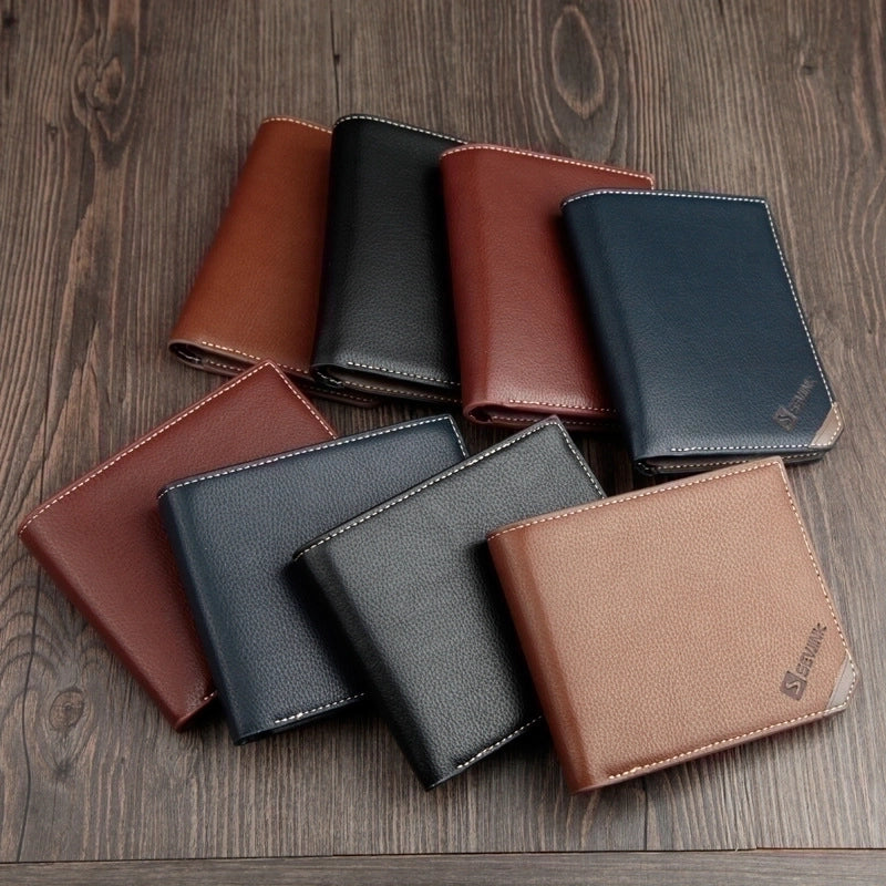 New Men's Wallet Short Style Personality Korean Men's Simple Wallet Purse