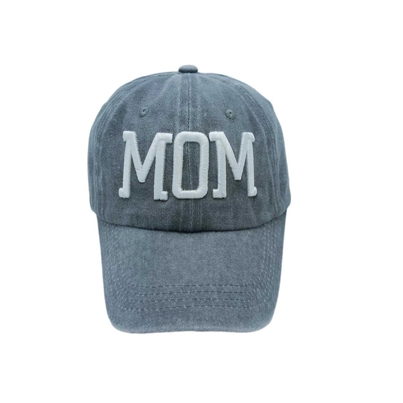 Women's Mama Minimalist Solid Color Patchwork Flat Eaves Baseball Cap
