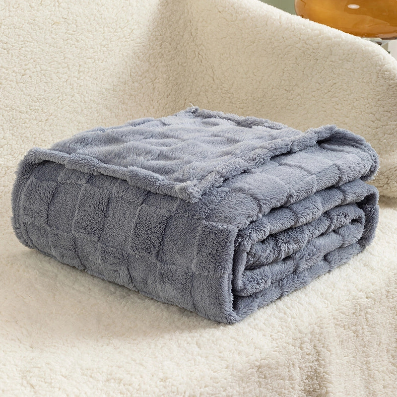 Casual Solid Color Comfortable Cotton Velvet Blanket Bedding