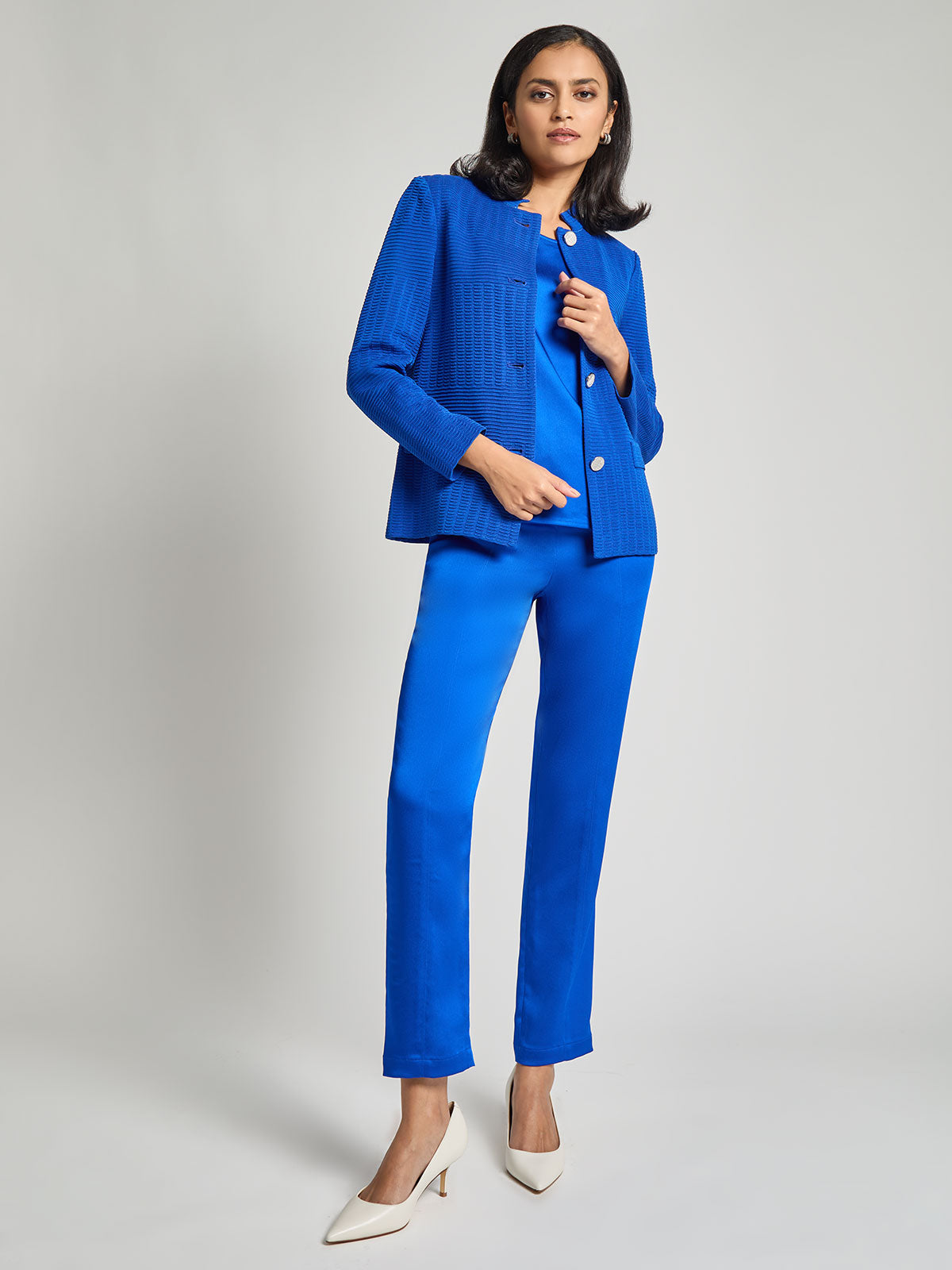 Tailored Tonal Ottoman Knit Jacket - Vanity Fit