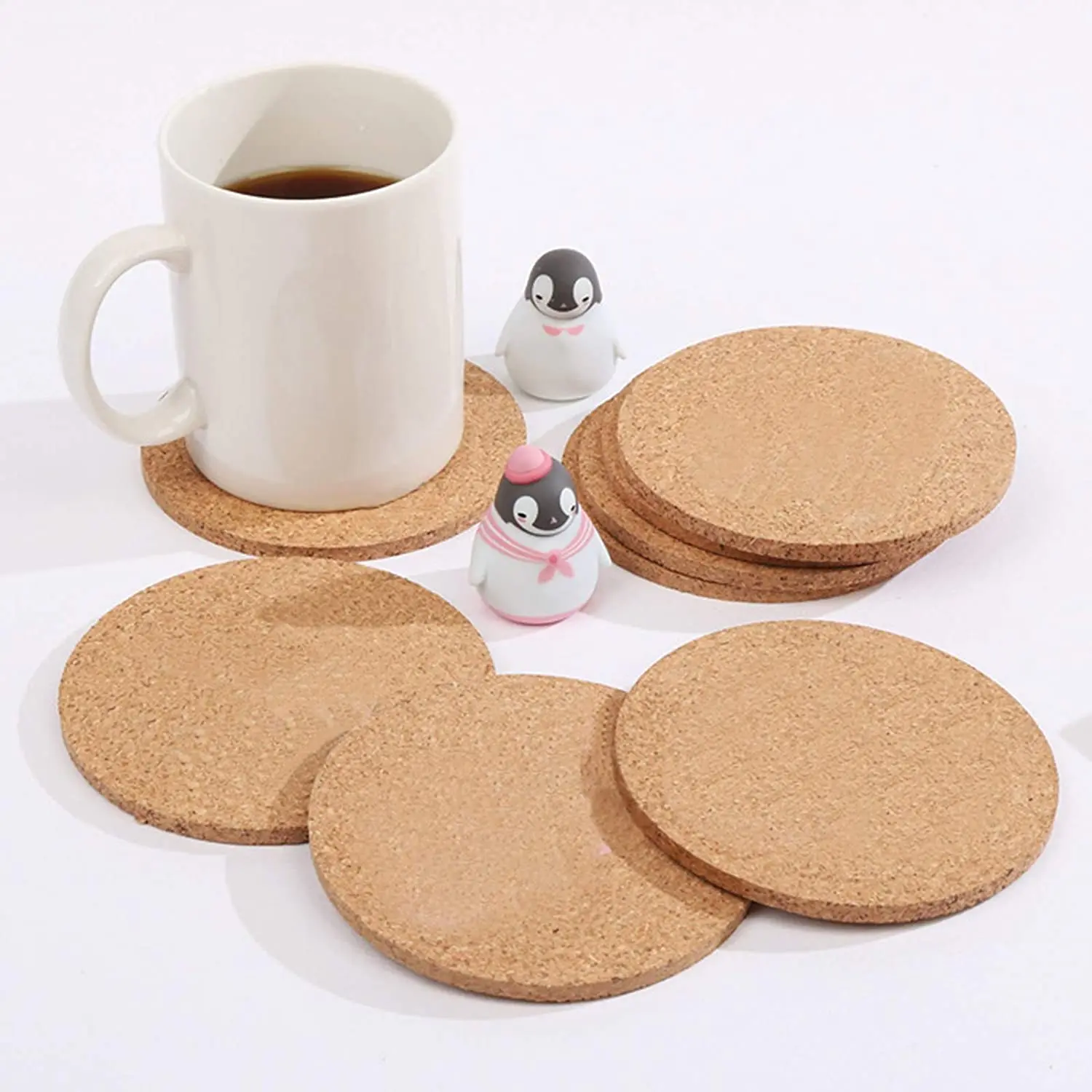 4inch kitchen Accessories Blank Coasters for Crafts bulk Custom Cork Coaster Flower for Drink