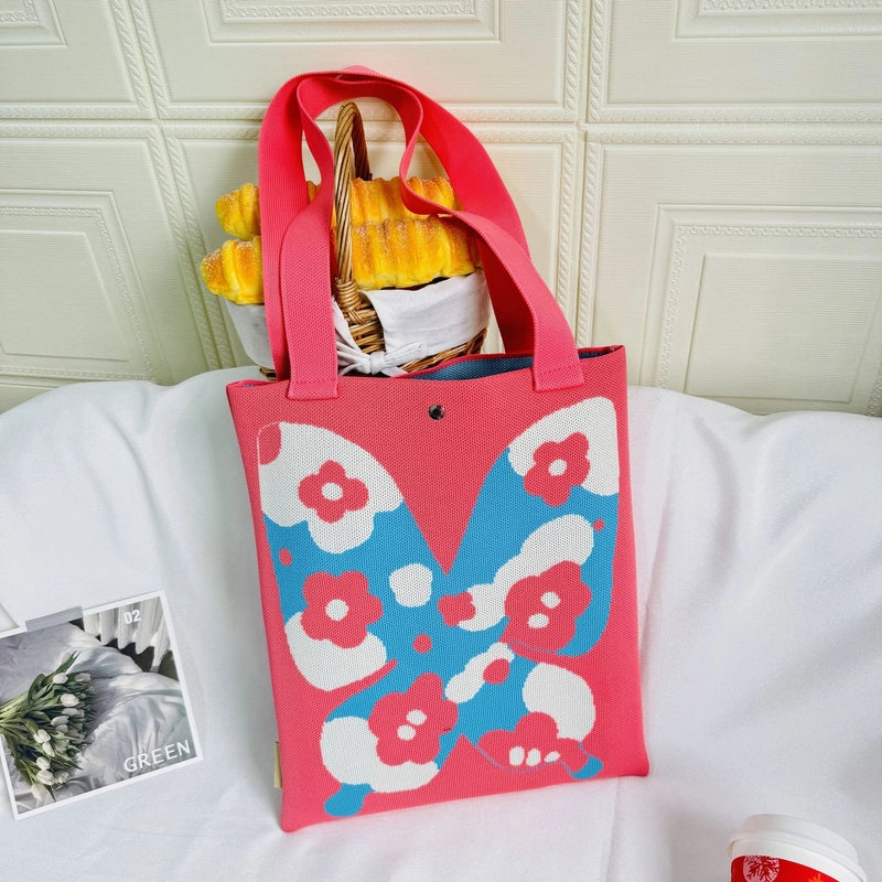 Women's Large Polyester Floral Strawberry Tulip Streetwear Magnetic Buckle
