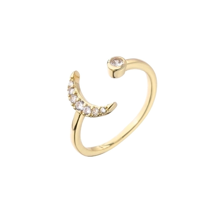 Copper Plating Star Zircon Copper Rings