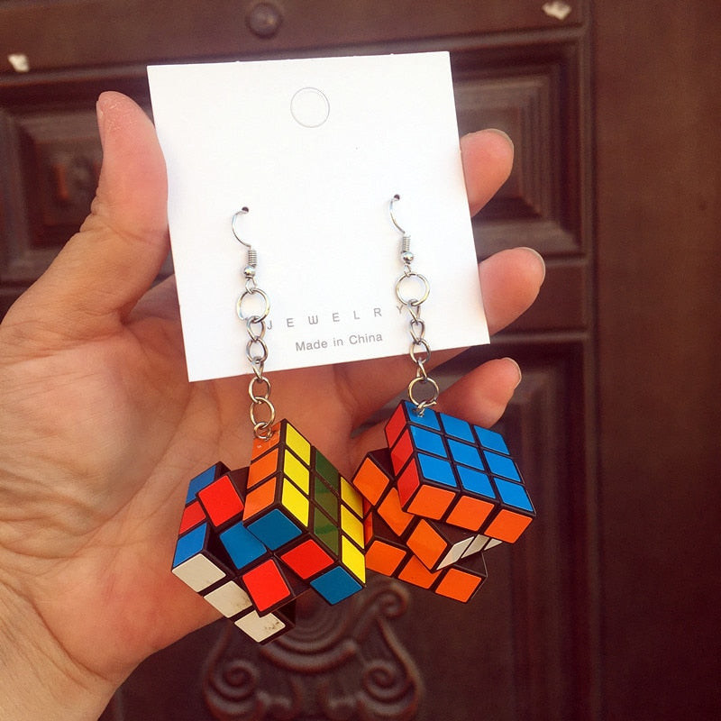 Rubix Cube Earrings