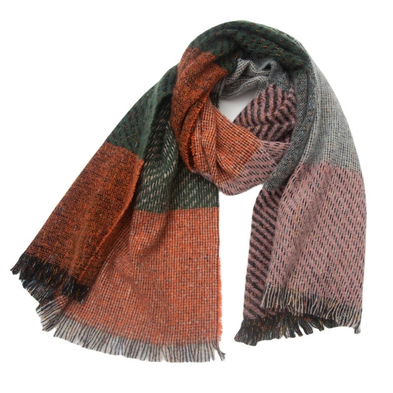 Unisex Casual Minimalist Color Block Polyester Scarf
