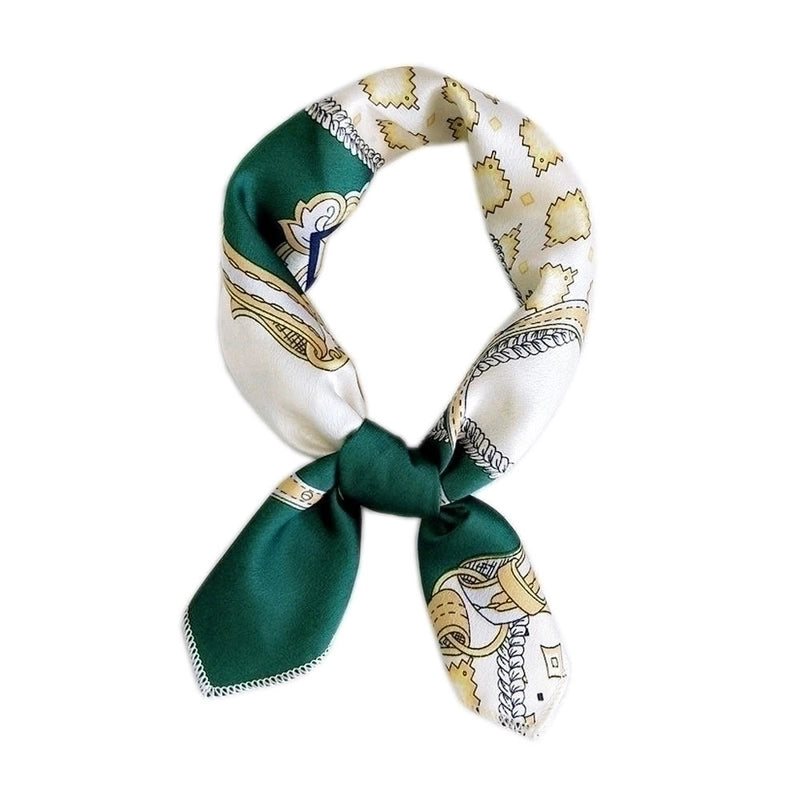 Women's Sweet Color Block Polyester Printing Silk Scarves