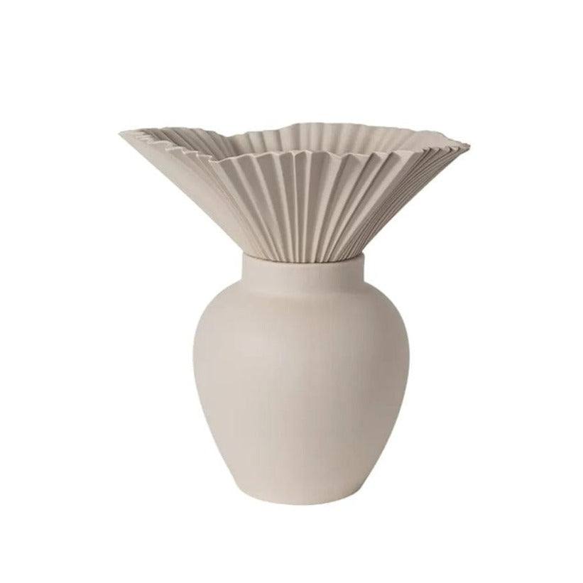 Bouquet Porcelain Vase Large - Beige