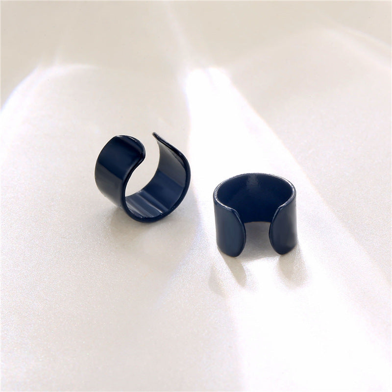 Women C-Shape Stainless Steel Electroplating Clip On Earrings