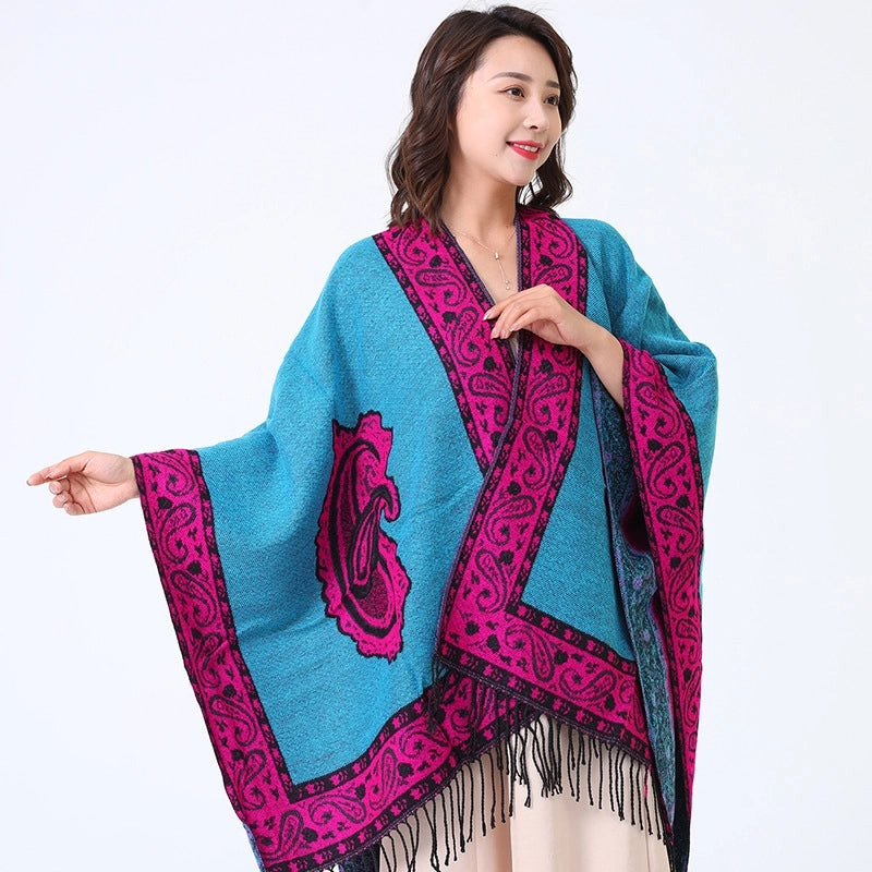Women's Streetwear Cashew Nuts Imitation Cashmere Gradient Color Scarf