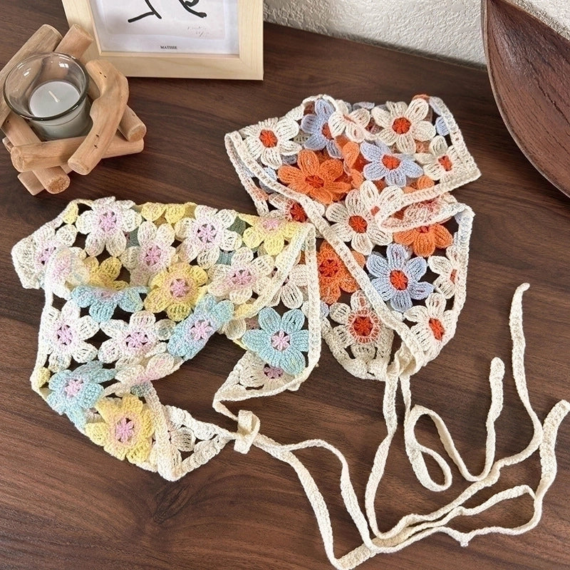 Women's Elegant Romantic Pastoral Flower Cloth Knit Hollow Out 1 Piece