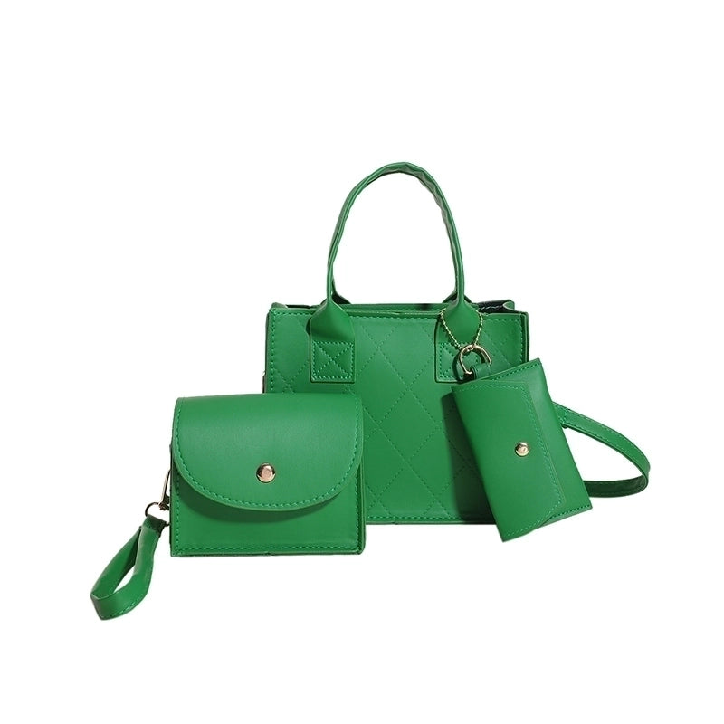Women's All Seasons Pu Leather Solid Color Vintage Style Square Zipper Handbag