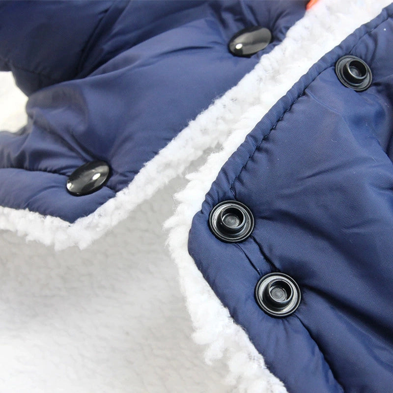 Season Warm Dog Clothes Vest Overcoat Fleece Lined Legs For Dogs Cold Weather Outdoor Activities