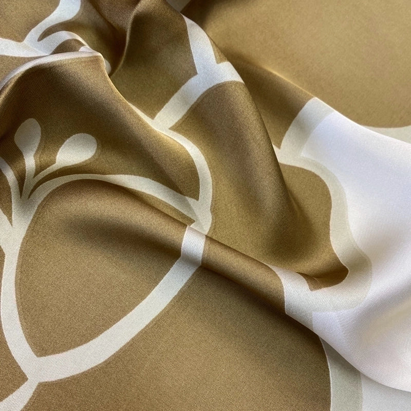 Women's Elegant Flower South  Satin Silk Scarves