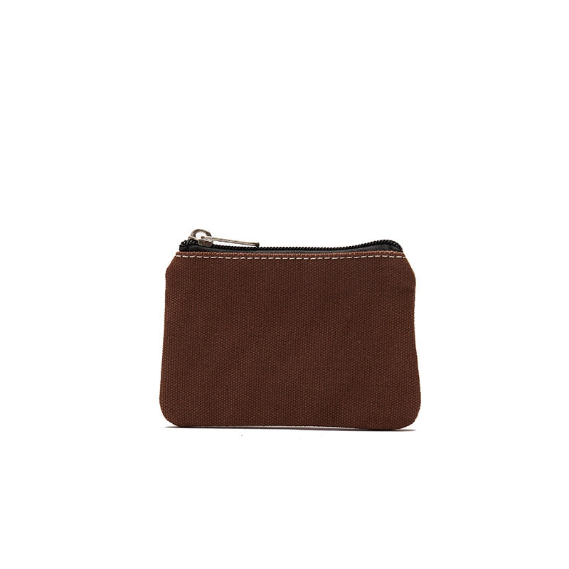 New Cotton Canvas Fashion Men's And Women's Coin Purse Card Holder Simple Fabric Coin Pouch Storage Bag