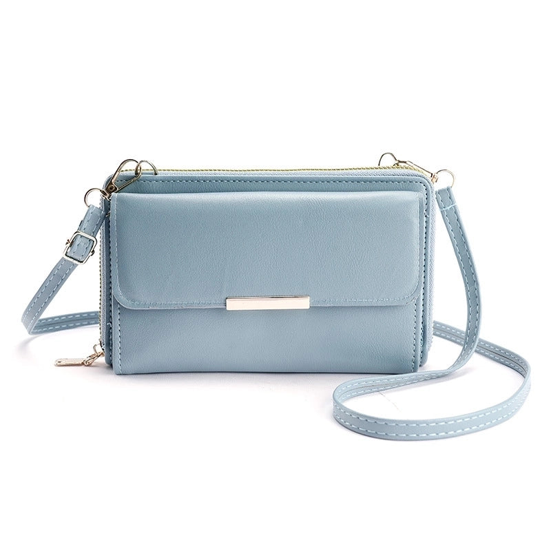 Women's Pu Leather Solid Color Elegant Basic Square Zipper Shoulder Bag Crossbody Bag Coin Purse