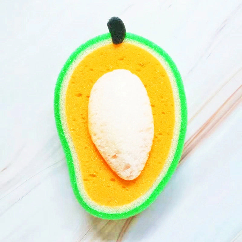 Kitchen Supplies Fruit Thickened Sponge Scouring Pad Multifunctional Decontamination Cleaning Dish Washing Sponge