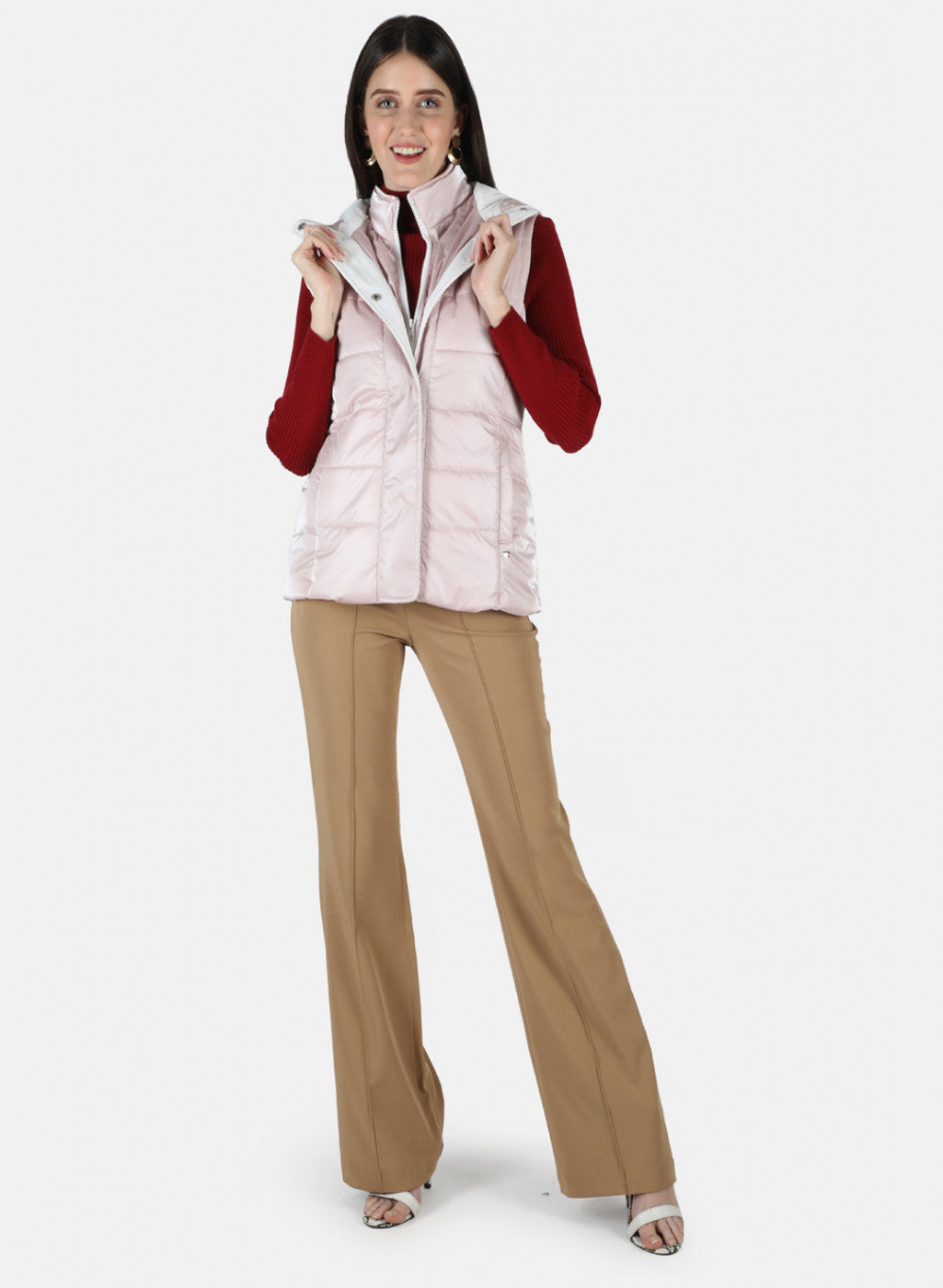 Women Pink Solid Jacket