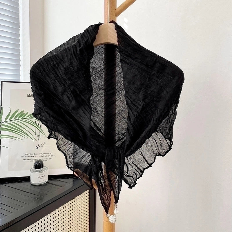 Women's Cute Sweet Color Block Polyester Printing Shawl