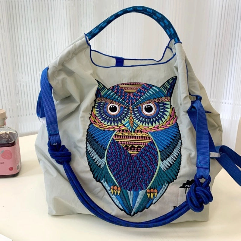 Unisex Cute Rabbit Owl Nylon Shopping Bags