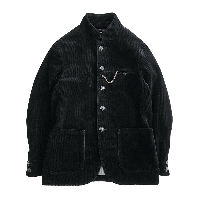 Vintage Black Cotton Corduroy Lounge Blazer