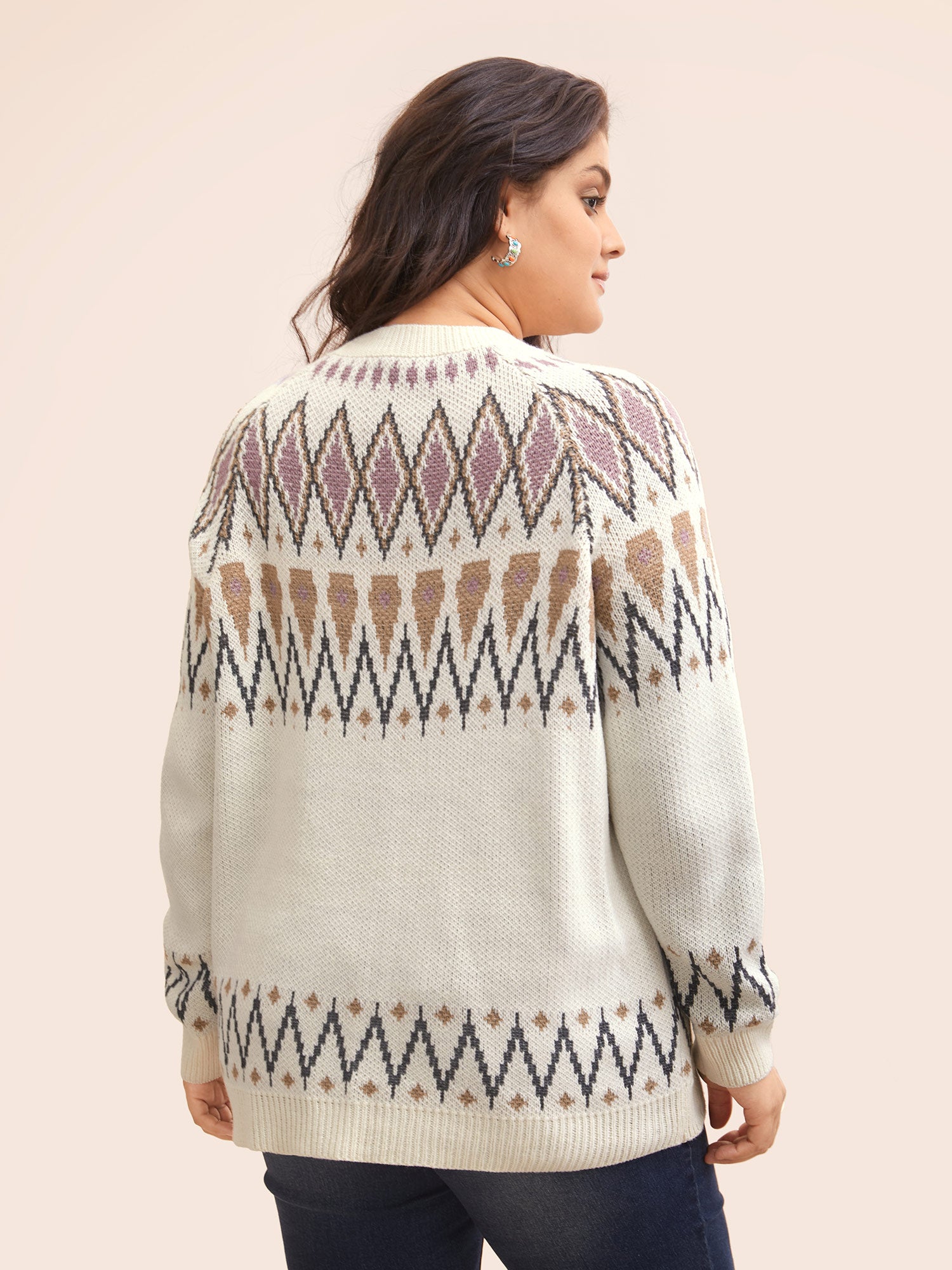 Fair Isle Jacquard Crew Neck Pullover